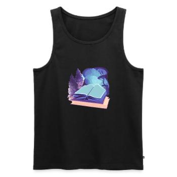 Lesen Geschenk Buch Leser Buchliebhaber Bücher - Männer Premium Bio Tank Top - Schwarz - Vorne - Michal (187cm)