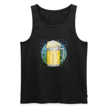 Becher - Männer Premium Bio Tank Top - Schwarz - Vorne - Michal (187cm)