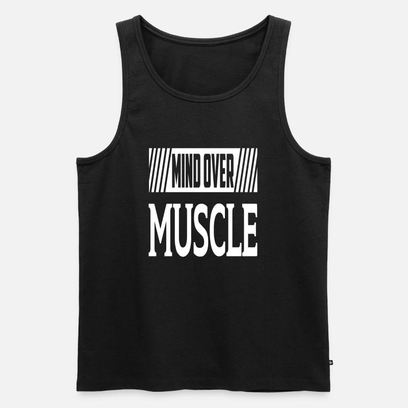 Mind Over Muscle - Männer Premium Bio Tank Top - Schwarz