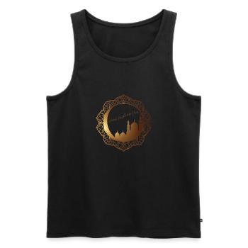 Ein Goldener Ramadan - صِيامُ رَمَضانَصِيامُ رَمَضانَ - Männer Premium Bio Tank Top - Schwarz - Vorne - Michal (187cm)