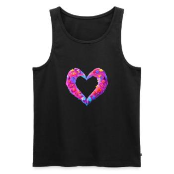 Valentine's Day Love Engagement Mother's Day Wedding - Men's Premium Organic Tank Top - black - Front - Michal (187cm)