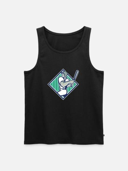 Baseballspieler Design - Männer Premium Bio Tank Top - Schwarz
