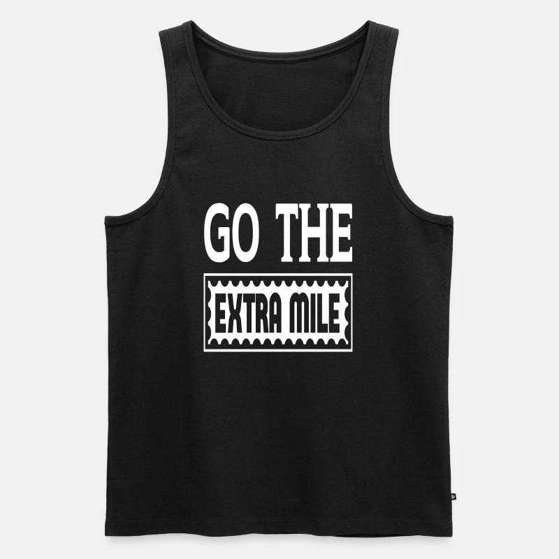 Go The Extra Mile - Männer Premium Bio Tank Top - Schwarz