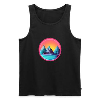 Mountain hikers Hiking Mountains Hiking Mountain hiking - Men's Premium Organic Tank Top - black - Front - Michal (187cm)