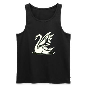 Tattoo element vector tattoo Body art swan - Men's Premium Organic Tank Top - black - Front - Michal (187cm)