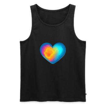 Mother's Day Valentine's Day Wedding Engagement Love - Men's Premium Organic Tank Top - black - Front - Michal (187cm)