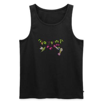 Hummingbirds Kolibri - Männer Premium Bio Tank Top - Schwarz - Vorne - Michal (187cm)