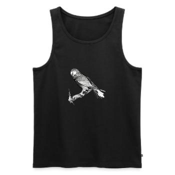 Budgerigar Bird owner Bird cockatiel - Men's Premium Organic Tank Top - black - Front - AI Model Male 178 light (178cm)