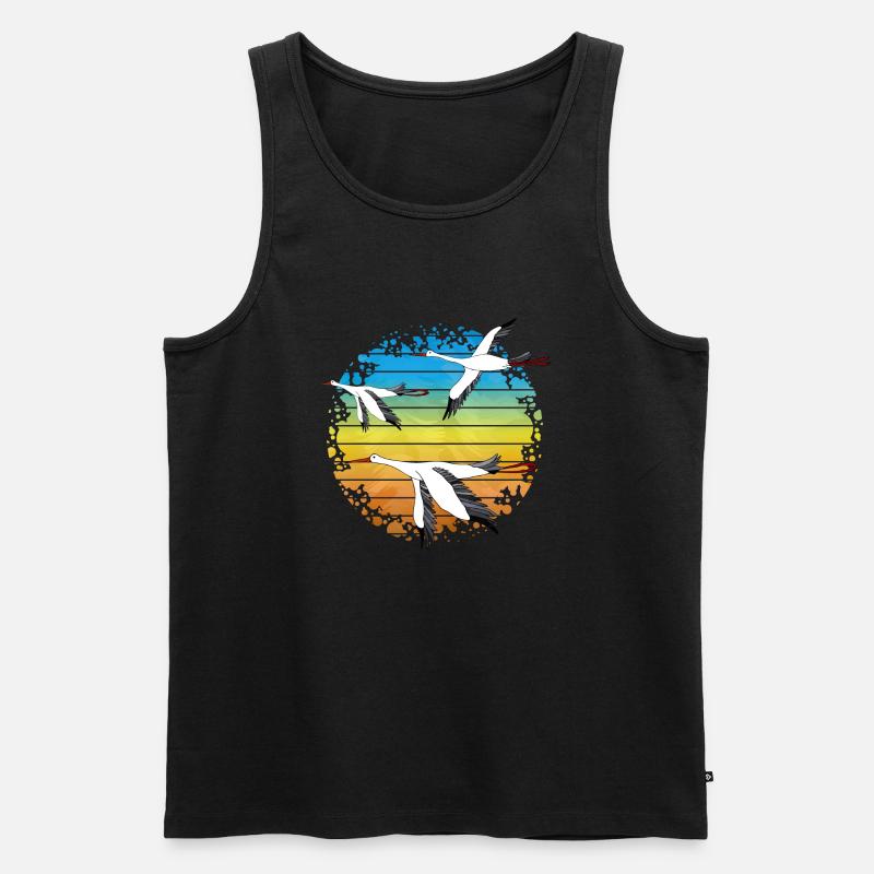 Störche - Männer Premium Bio Tank Top - Schwarz