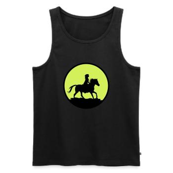 rider - Men's Premium Organic Tank Top - black - Front - AI Model Male 178 light (178cm)