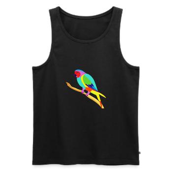 Bird owner Budgerigar Bird Cockatiel - Men's Premium Organic Tank Top - black - Front - AI Model Male 178 light (178cm)