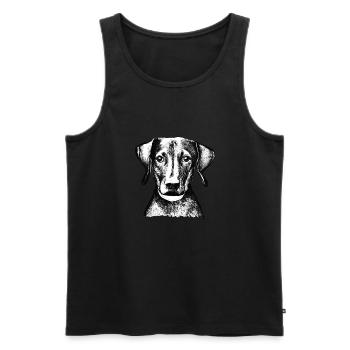 Labrador Hunde Terrier Hundebesitzer Hundehalter - Männer Premium Bio Tank Top - Schwarz - Vorne - Michal (187cm)