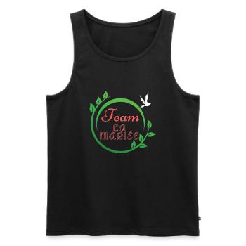 Team La Mariée - Affichez votre soutien avec style - Débardeur bio Premium Homme - noir - Devant - Michal (187cm)