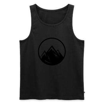 mountains - Männer Premium Bio Tank Top - Schwarz - Vorne - AI Model Male 178 light (178cm)