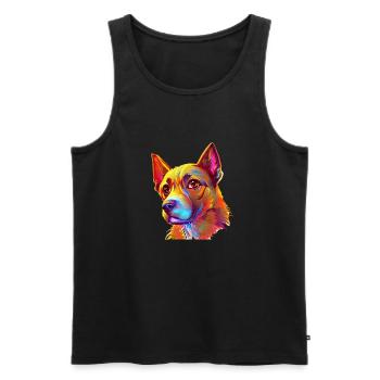 German Shepherd Dog Dog Owner Dog Owner Dog - Men's Premium Organic Tank Top - black - Front - Michal (187cm)