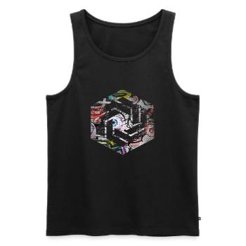 Hexagon-Programmierung Programmierer Codierung geometrisch - Männer Premium Bio Tank Top - Schwarz - Vorne - AI Model Male 178 light (178cm)