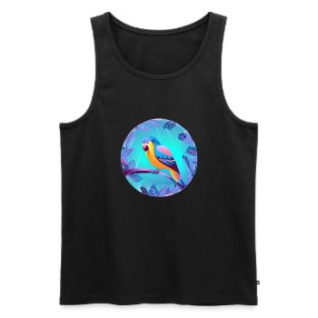 Budgerigar Bird Cockatiel Bird Owner - Men's Premium Organic Tank Top - black - Front - AI Model Male 178 light (178cm)