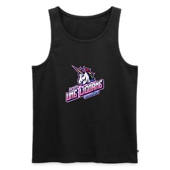 Je suis une licorne en colère - Débardeur bio Premium Homme - noir - Devant - Michal (187cm)