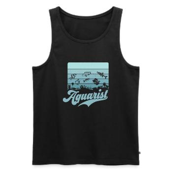 Aquarist Aquarium Owner Fish Keeping - Men's Premium Organic Tank Top - black - Front - Michal (187cm)