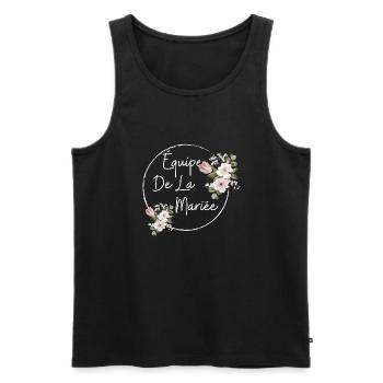 Équipe de la mariée floral - Débardeur bio Premium Homme - noir - Devant - Michal (187cm)