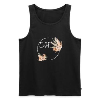 Personalisierter Junggesellenabschied - Männer Premium Bio Tank Top - Schwarz - Vorne - AI Model Male 178 light (178cm)