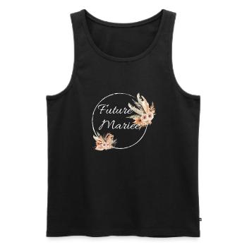 Future mariée floral - Débardeur bio Premium Homme - noir - Devant - Michal (187cm)