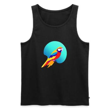 Budgerigar Bird owner Bird cockatiel - Men's Premium Organic Tank Top - black - Front - AI Model Male 178 light (178cm)