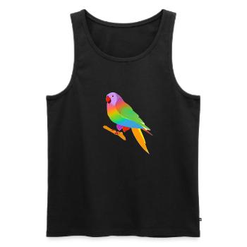 Cockatiel Bird Budgerigar Bird Owner - Men's Premium Organic Tank Top - black - Front - AI Model Male 178 light (178cm)