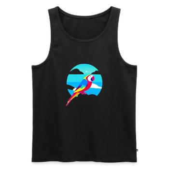 Budgerigar Bird owner Bird cockatiel - Men's Premium Organic Tank Top - black - Front - AI Model Male 178 light (178cm)