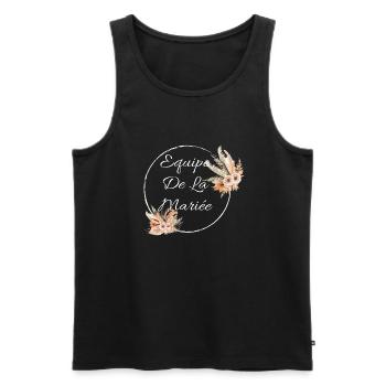 Équipe de la mariée floral - Débardeur bio Premium Homme - noir - Devant - Michal (187cm)