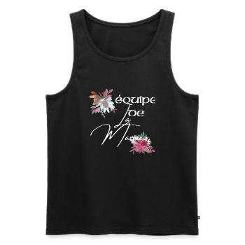 Équipe de la mariée floral - Débardeur bio Premium Homme - noir - Devant - Michal (187cm)