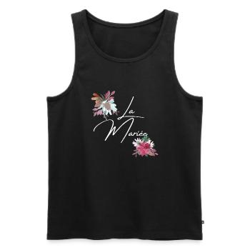 La mariée floral - Débardeur bio Premium Homme - noir - Devant - Michal (187cm)