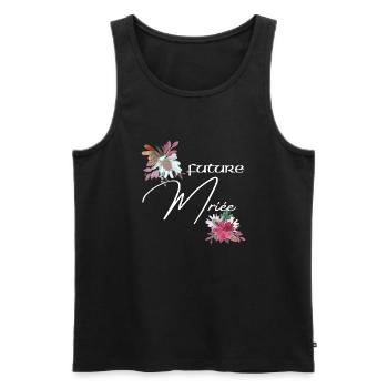 Future mariée floral - Débardeur bio Premium Homme - noir - Devant - Michal (187cm)