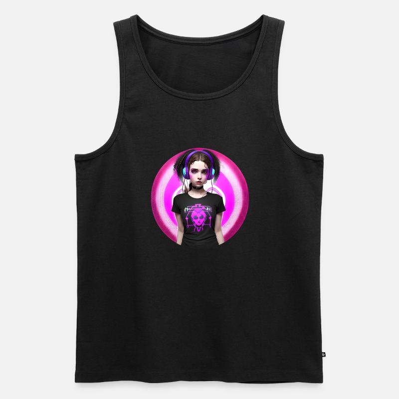 DJane - Männer Premium Bio Tank Top - Schwarz