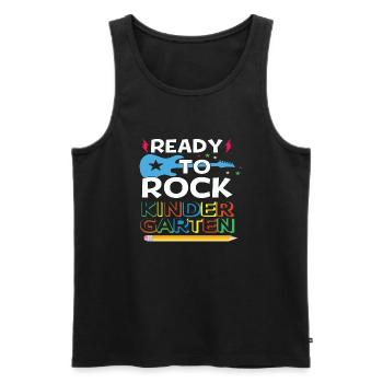 Ready To Rock Kindergarten - Männer Premium Bio Tank Top - Schwarz - Vorne - Michal (187cm)