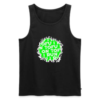 végétarien blague anniversaire plante go vegan légume - Débardeur bio Premium Homme - noir - Devant - Michal (187cm)