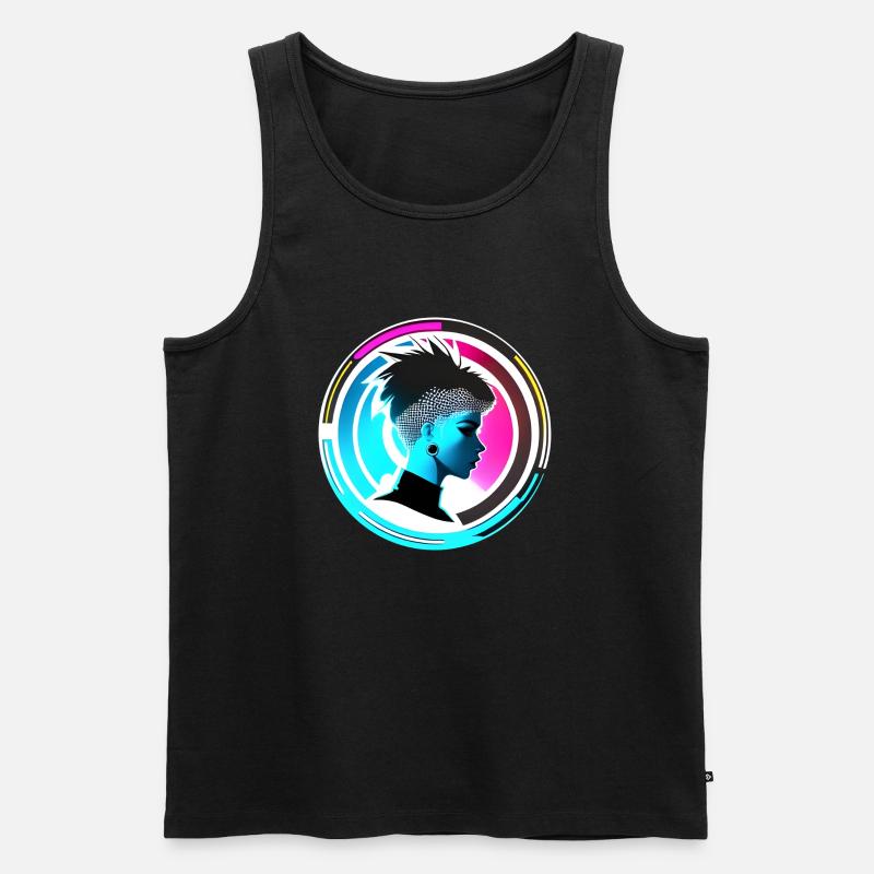 Blaue Zukunft - Männer Premium Bio Tank Top - Schwarz