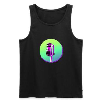 Singer Vocals Musicians Band Singing Hobby Singers - Men's Premium Organic Tank Top - black - Front - AI Model Male 178 light (178cm)