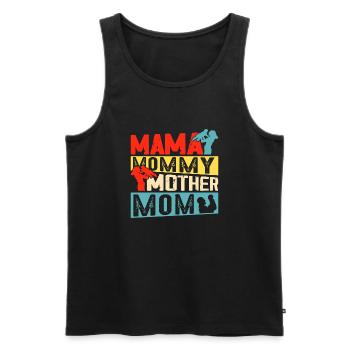 Maman Maman Maman Maman Maman - Débardeur bio Premium Homme - noir - Devant - AI Model Male 178 light (178cm)