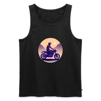 Motorrad Motorradfan Motorcross Motorradfahrer - Männer Premium Bio Tank Top - Schwarz - Vorne - Michal (187cm)