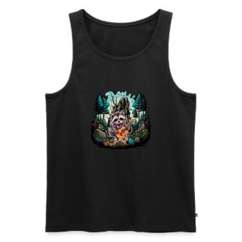 Get Ready To Rock With This Epic Forest Stage Art - Men's Premium Organic Tank Top - black - Front - AI Model Male 178 light (178cm)