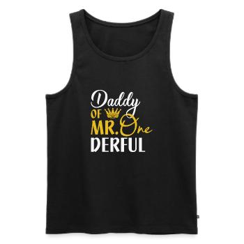 Daddy Of Mr. One Derful - Männer Premium Bio Tank Top - Schwarz - Vorne - Michal (187cm)