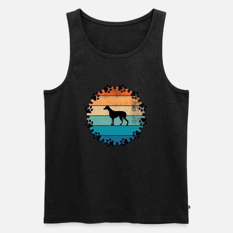 Hunde Sonne Dobermann - Männer Premium Bio Tank Top - Schwarz