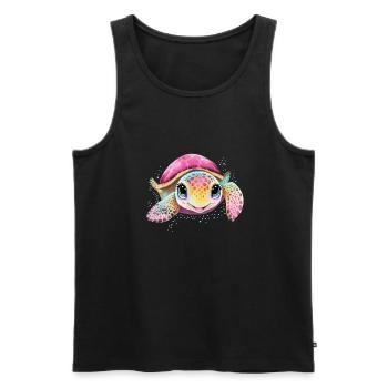 Baby Turtle - Men's Premium Organic Tank Top - black - Front - AI Model Male 178 light (178cm)