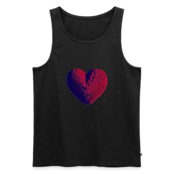 Mother's Day Wedding Love Valentine's Day Engagement - Men's Premium Organic Tank Top - black - Front - Michal (187cm)