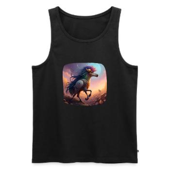 Mythische Hybrid Fantasie Kreatur - Männer Premium Bio Tank Top - Schwarz - Vorne - AI Model Male 178 light (178cm)