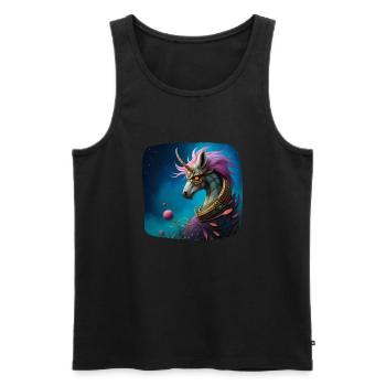 Mystical fantasy unicorn hybrid unicorn eagle - Men's Premium Organic Tank Top - black - Front - Michal (187cm)