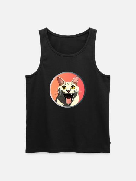 Happy Kitty - Débardeur bio Premium Homme - noir