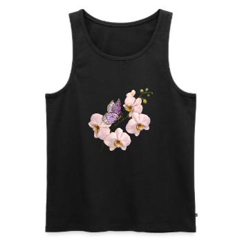 Papillon coloré - Débardeur bio Premium Homme - noir - Devant - Michal (187cm)
