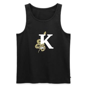 Buchstabe k Schlange - Männer Premium Bio Tank Top - Schwarz - Vorne - AI Model Male 178 light (178cm)